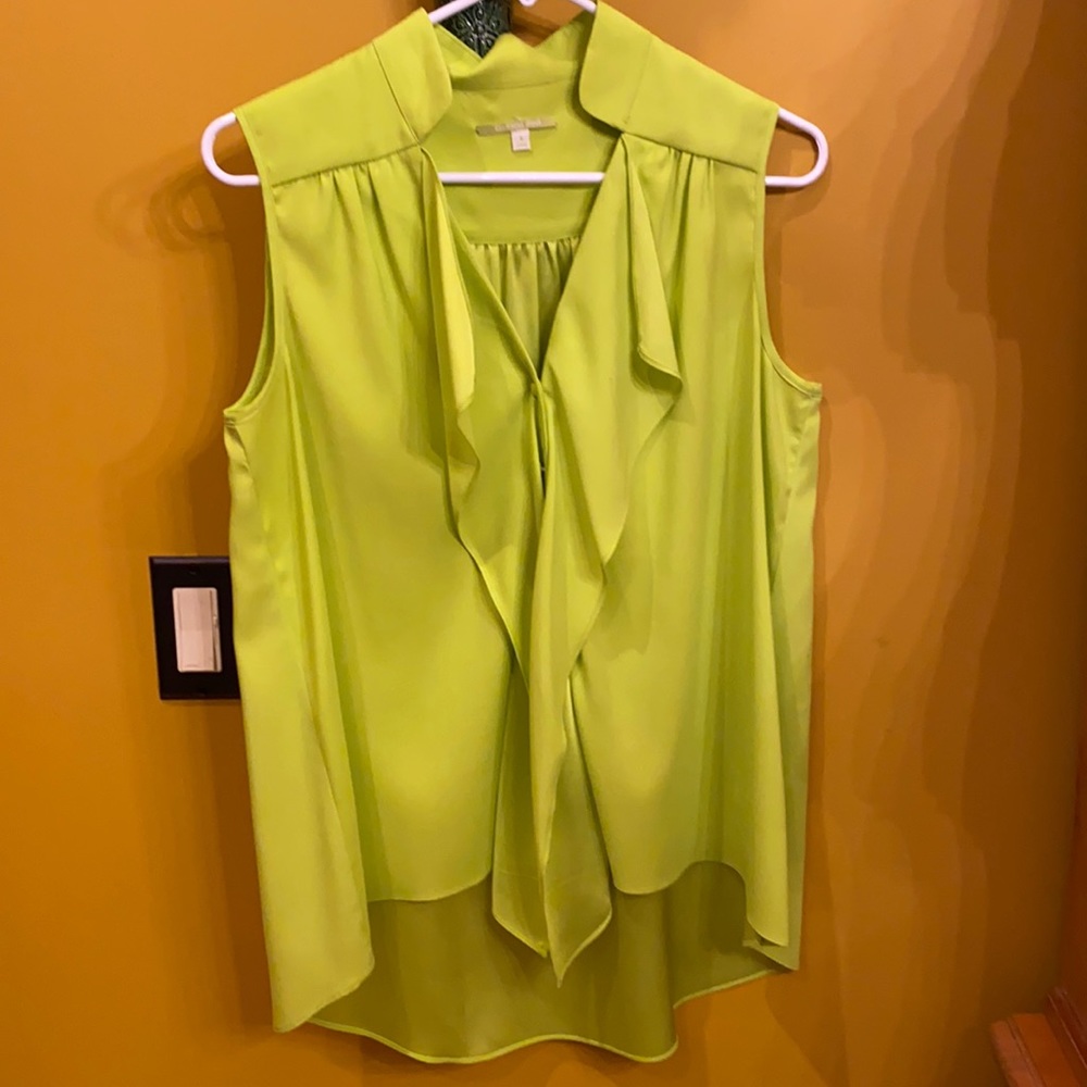 Polyester silky draped blouse
